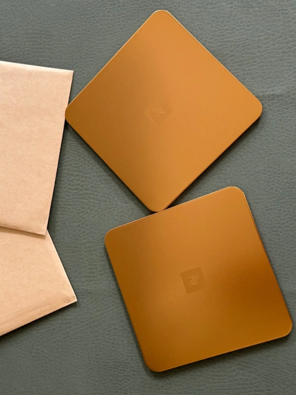 NESPRESSO Gold Aluminum Coasters - Set of 2